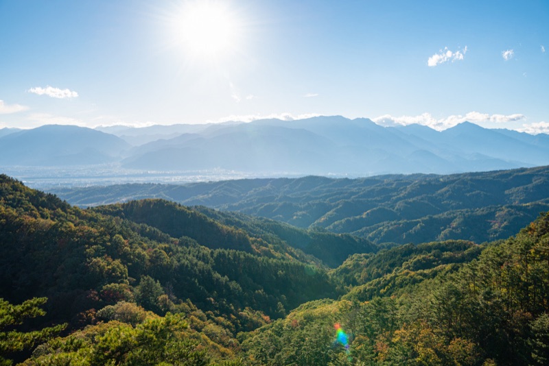 南アルプスの山々